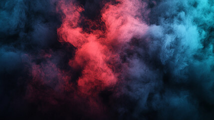 Horror-themed dark background with green, red, and blue clouds, grunge smoke texture, and black haunted atmosphere. Perfect for thriller, mystery, or movie poster design.