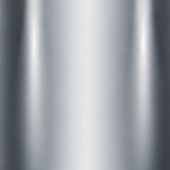 A highly reflective brushed metal surface with vertical highlights, showcasing a smooth, polished texture and a sophisticated, industrial appearance