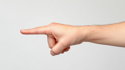 Close-up of a human hand with the index finger extended, pointing or touching a background. Ideal for digital interfaces, touchscreen concepts, technology, and interaction design.