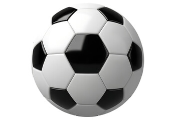 Naklejka premium Classic black and white soccer ball isolated on transparent background