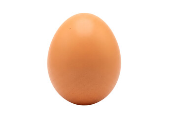A single brown egg isolated on transparent background