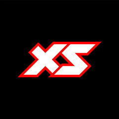 Obraz premium XS logo design, initial XS letter design with sci-fi style. XS logo for game, esport, Technology, Digital, Community or Business. X S sport modern Italic alphabet font. Typography urban style fonts.