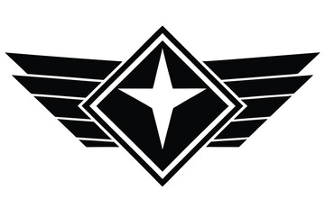  collection of vector wing emblems in a modern, geometric, and stylized design . 