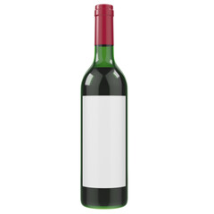 Wine Bottle isolated on transparent background