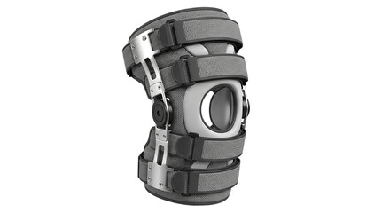 Medical Knee Brace support for injured recovery leg Orthopedic care for joint pain relief adjustable straps metallic