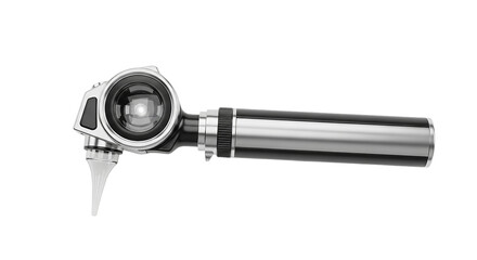 Modern Otoscope Diagnostic Instrument Medical Examination Equipment for Healthcare Professionals in Silver and Black
