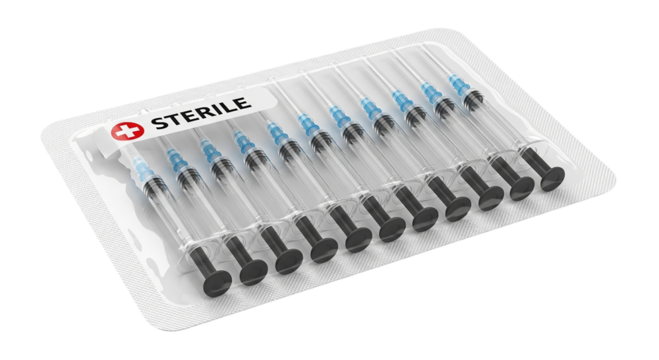 Sterile Medical Syringes Pack Injection Needs Health Care Solutions Vaccination Tools Treatment Supplies Sterile