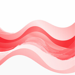 Dynamic Red and Pink Abstract Wavy Lines and Brushstrokes Pattern.