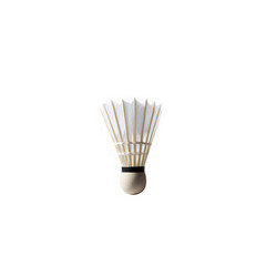 White badminton shuttlecock isolated on transparent background