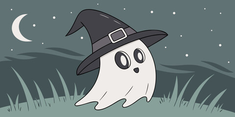 illustration of a halloween witch