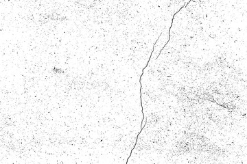 Cracked white concrete with a small fracture, perfect for backgrounds, textures, design elements, construction themes, and art projects.