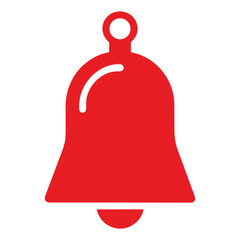 Christmas Bell Icon Design Template in Simple Flat Vector Style on White Background