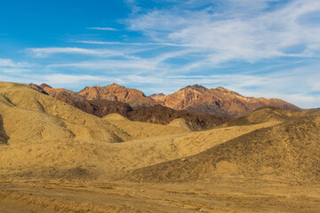 Textured Desert Landscape in 20 Mule Team Canyon, Death Valley National Park
