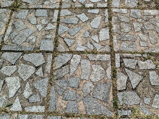 Stone mosaic pavement architecture home 3d old object