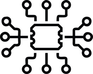 Circuit board technology vector illustration for electronic design and innovation