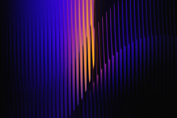Abstract dark background with vertical lines and a vibrant color gradient creating a modern and dynamic texture