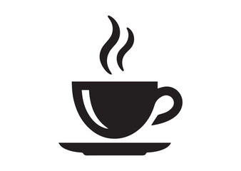 Obraz premium Coffee cup icon, Coffee cup solid vector design