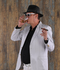 portrait of a respectable man with a cigar