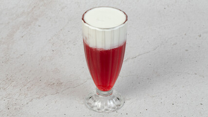Red beer glass isolated