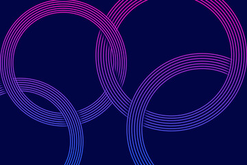 Intertwined abstract lines with gradient colors on dark background