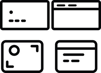 Interface elements ui design icons for web development and application design
