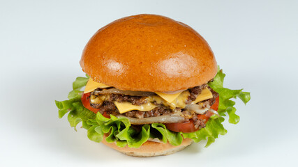 Burger isolated close up