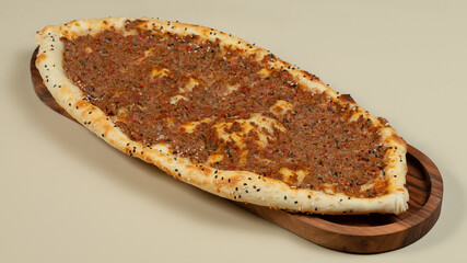 Turkish pide isolated close up