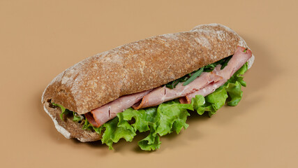 Sandwich isolated close up