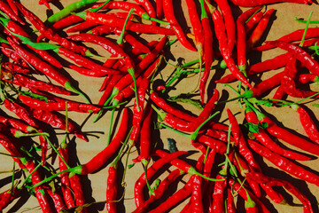 Hot peppers left to dry