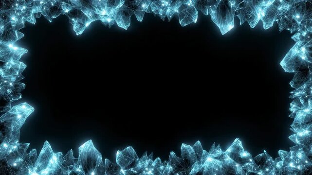 Bright blue crystal frame adds elegance to your content display