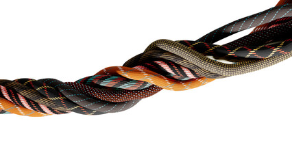 Loosely Twisted Patterned Cables in Warm Earthy Tones