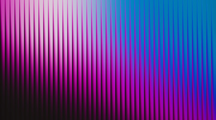 Abstract vertical ribbed texture with gradient pink purple and blue lighting background