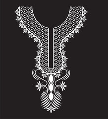 Exclusive Kameez neck design for kameez vector illustration design