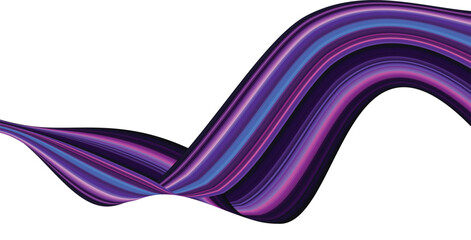 Dynamic purple flowing wave on dark background, modern digital abstract design perfect for tech, music, or futuristic themes