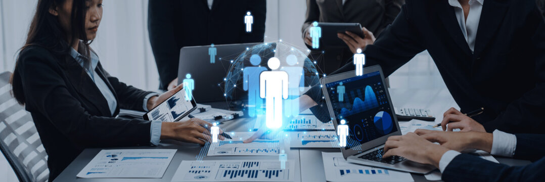 A concept of global leadership and network influence. A central team or individual connects with a professional network distributed across the world map, representing worldwide reach. Fermion