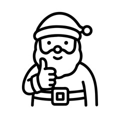 outline icon Santa showing a like vector on a white background
Vector outline icon of a holiday on a white background