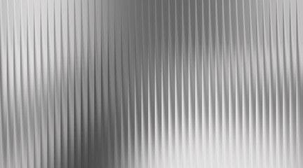 Fototapeta premium Silver Gray Vertical Ribbed Texture with Soft Light Reflections abstract background