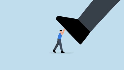 entrepreneur leaping on springboard to outsmart rival