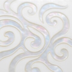 Pearl White Abstract Swirls with Elegant Shimmering Nacre Background