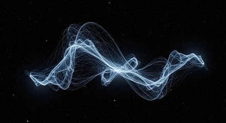 Abstract Digital Energy Wave Formed by Many Small Particles