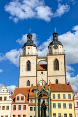 Fototapeta premium Lutherstadt Wittenberg, Marktplatz mit der Stadtkirche