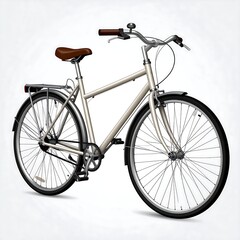 Obraz premium Light beige/silver commuter bicycle