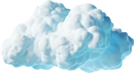 blue cloud isolated on white