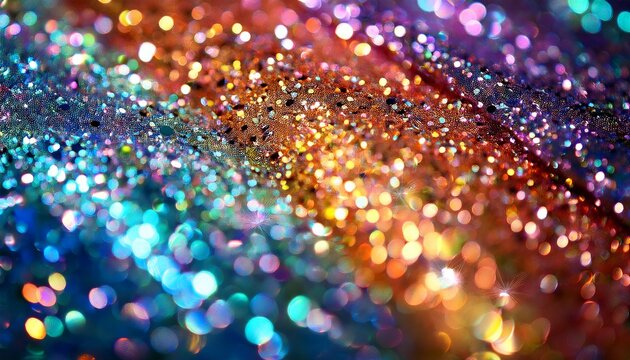 shimmering surface with vibrant colors reflecting light creatin