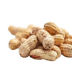 Pile of fresh peanuts in shells close up macro shot