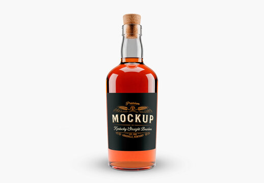 Whiskey Bottle Mockup 