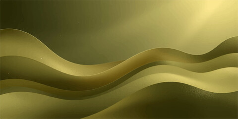Abstract yellow wave vector background with flowing curves and modern design
