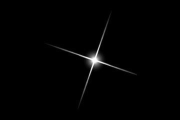 Realistic Lens Flare Effect on Black Background