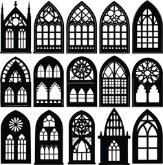 Abstract geometric window design with vibrant color accents and clean lines