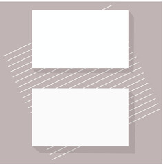 vector illustration of a blank visiting cards 